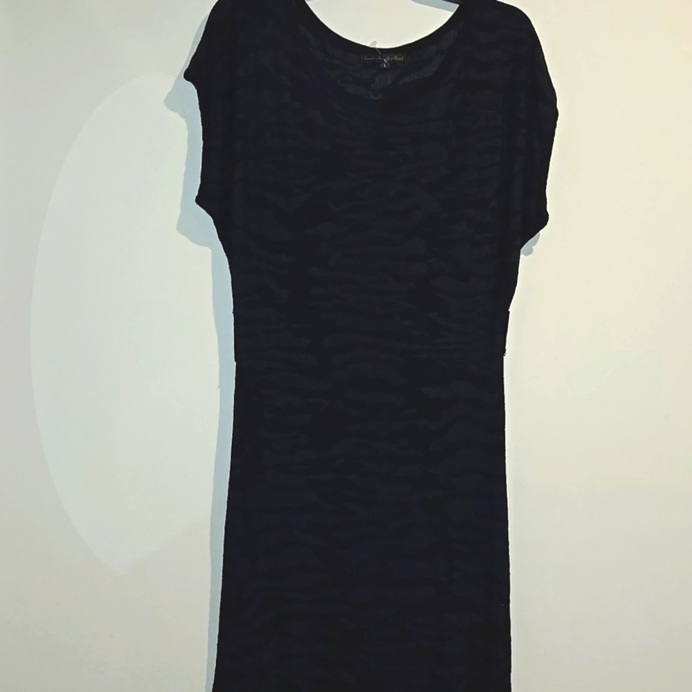 Pierri blue black animal print dress. Size large.